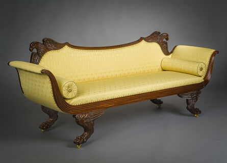 Attributed to Duncan Phyfe, ‘Neo-Classical Sofa with Flanking Eagles on Crestrail’, 1815-1820
