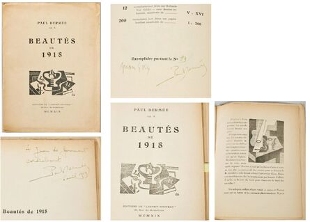 Juan Gris, ‘Juan GRIS & Paul DERMEE, “Beautes de 1918”, 1919, Editions de L'Esprit Nouveau No. 89/200, SIGNED by Gris (illustrater) &  Dermee (poet)’, 1919