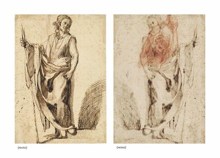 Ludovico Cardi, il Cigoli, ‘A standing apostle (recto), Study of an assailant in the Stoning of Saint Stephen (verso)’