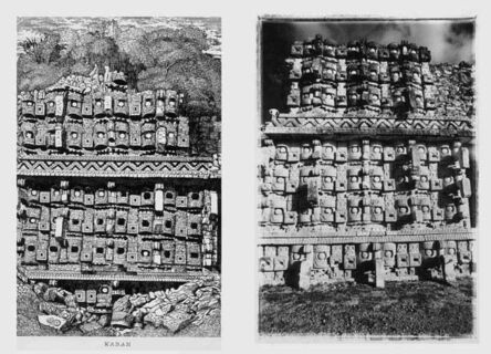 Leandro Katz, ‘Kabah, after Catherwood [Temple of the Masks, partial view], (Kabah, a la manera de Catherwood) [Templo de las Máscaras, vista parcial] ’, 1985