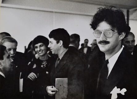 Julian Wasser, ‘Larry Bell at the Opening Reception (Ed Moses and Robert Irwin in background), Duchamp Retrospective, Pasadena Art Museum’, 1963