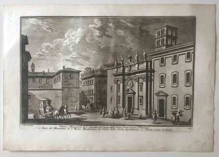 Giuseppe Vasi, ‘Chiesa e Monastero di Silvestro in Capite, delle suore Francescane Vrbaniste’, Late 18th century