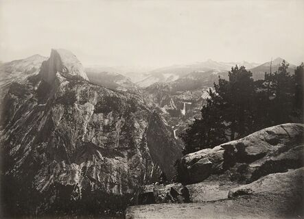 Carleton E. Watkins, ‘The Half Dome, Vernal and Nevada Falls, from Glacier Point Yosemite’, 1878-1881