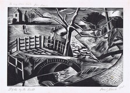 Paul Nash, ‘Dyke by the Road’, 1922