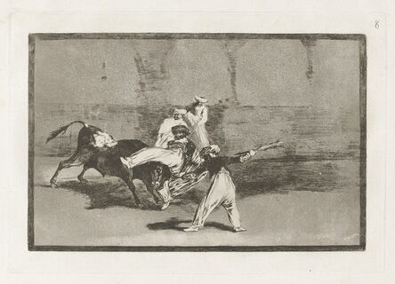 Francisco de Goya, ‘Cogida de un moro estando en la plaza [A Moor Caught by the Bull in the Ring], plate 8’, 1815-1816