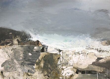 Chris Bushe (b.1958), ‘Wind, Wave and Rocks, Islay’