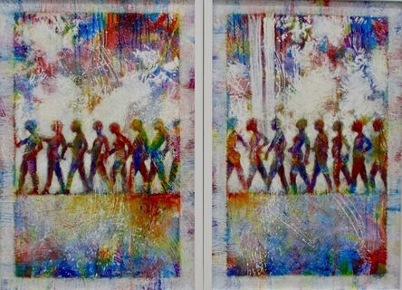 Larry Lewis, ‘Linear Unification (Diptych)’, 2017