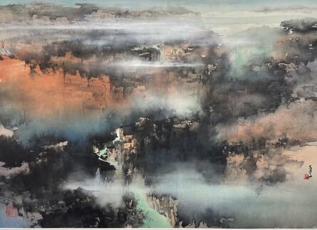 HE Baili, ‘Misty Canyon of Taihang II 河谷橫煙’, 2022