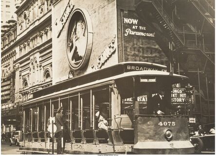 Berenice Abbott, ‘Trolley Car, Times Square, New York’, 1936