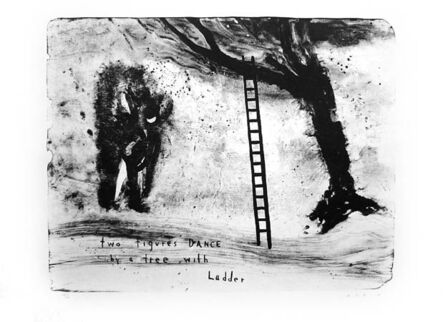 David Lynch, ‘Two Figures Dance by a Tree with Ladder’, 2007