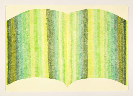 Jessica Dickinson, ‘from 18 (shades of green / all of them / have suddenly / appeared / fullness approaches / the eye / relentlessly / moving forward / insisting on growing / while we / stay / still.)’, 2020