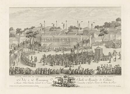 Isidore-Stanislaus-Henri Helman, ‘Marche ordinaire de l'empereur de la Chine lorsqu'il passe dans la ville de... (plate XIX)’, 1783