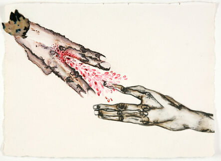 Mithu Sen, ‘On your hand - I place my hand - barely. In our handy - nothing. d’, 2009