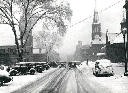 Marion Post Wolcott, ‘Main Street during Blizzard, Brattleboro, Vermont’, 1940-printed 1981