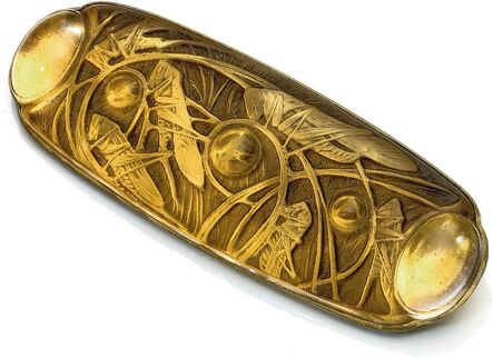 René Lalique, ‘"Sauterelles et Cabochon" Brooch’