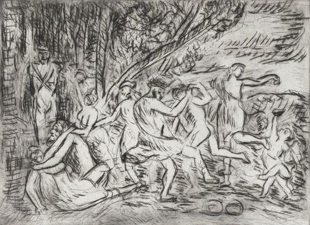 Leon Kossoff, ‘From Poussin ‘A Bacchanalian Revel before a Herm’’