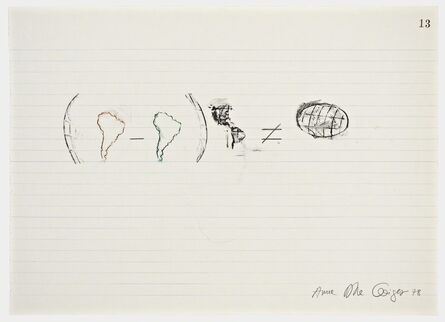 Anna Bella Geiger, ‘Equations No 13’, 1978