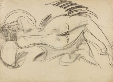Ernst Ludwig Kirchner, ‘Liegender Akt (nach links), verso: Liegender Akt (nach rechts)’, 1914