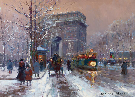 Edouard-Léon Cortès, ‘L'Arc de Triomphe, Winter’, 20th Century