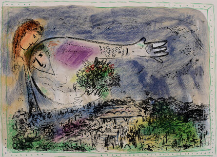 Marc Chagall, ‘Above Paris’, 1970