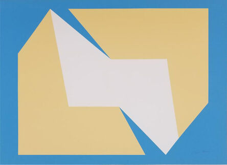 Charles Hinman, ‘Tan on Blue Green’, 1974