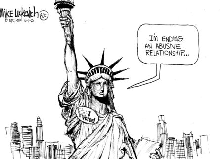 Mike Luckovich, ‘I’m Ending an Abusive Relationship’, 2020
