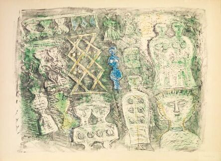 Massimo Campigli, ‘Donne su fondo verde’, 1960