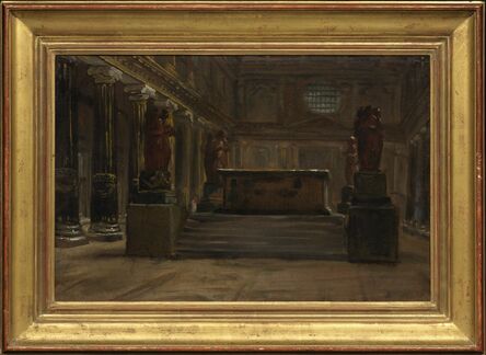 Auguste Jean-Baptiste Vinchon, ‘A Tomb in the Nave of a Basilican Church’, Early 19th Century