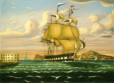 Thomas Chambers, ‘Packet Ship Passing Castle Williams, New York Harbor’, mid 19th century