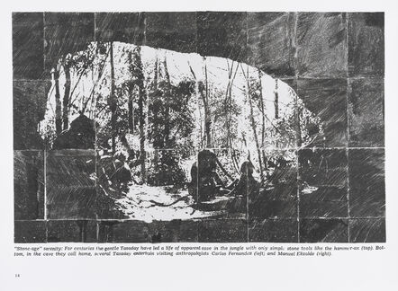 Stephanie Syjuco, ‘Inverted Cave, The New York Times (Accession No.1974.264, from the collection of the Center for the Study of the Study of the Tasaday)’, 2022