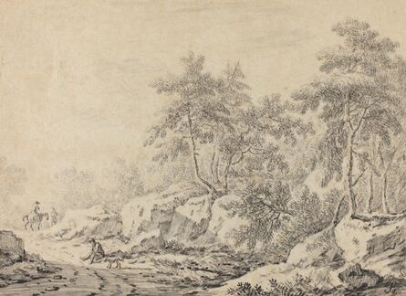 Johann Christoph Dietzsch, ‘Travelers in a Rocky Wood’