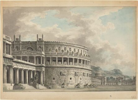 Giuseppe Borsato, ‘Architectural Fantasy of a Magnificent Ancient Mausoleum’, 1810/1820