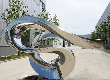 Jeremy Guy, ‘Zephyr 7ft SS 2/50 - large, abstract, polished stainless steel outdoor sculpture’, 2023