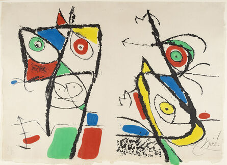 Joan Miró, ‘Le Courtisan Grotesque: Plate X’, 1974