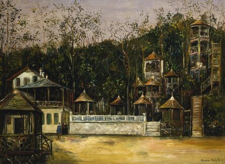 Maurice Utrillo, ‘Open air cafes at Plessy-Robinson’, 1917