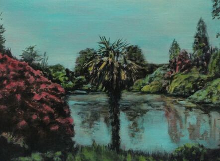 Annette Pugh, ‘Garden Lake & Palm’, 2016