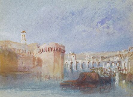 J. M. W. Turner, ‘Angers: The Walls of the Doutre with the Tower of the Chu’, ca. 1826