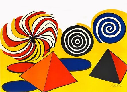 Alexander Calder, ‘Original Hand Signed and Numbered Color Lithograph "Pinwheels and Pyramids" by Alexander Calder’, ca. 1970
