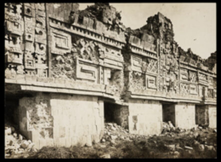 Claude Joseph Désiré Charnay, ‘[Nunnery complex (Uxmal, Mexico): detail of facade frieze]’, 1882