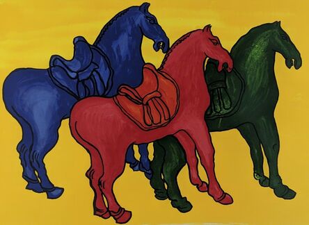 Malcolm Morley, ‘Ancient Chinese Horses (Edition for Parkett 52)’, 1998