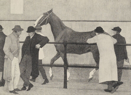 Robert Bevan, ‘Horse Dealers (Ward's Repository No 1)’, 1919