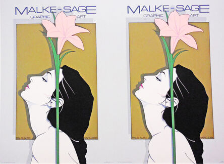 Patrick Nagel, ‘Malke Sage Graphic Art- Rare Double Print Edition’, 1979