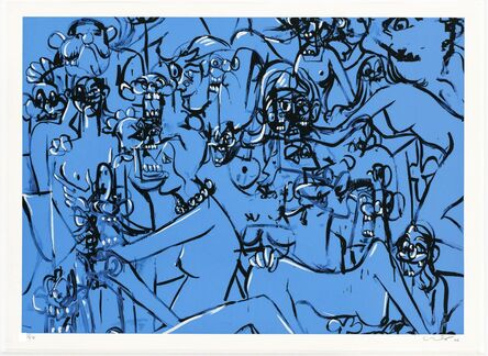 George Condo, ‘Blue Expanding Figures’, 2006