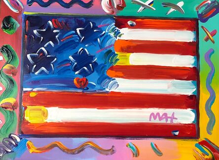 Peter Max, ‘Flag with Heart’, 2000-2015