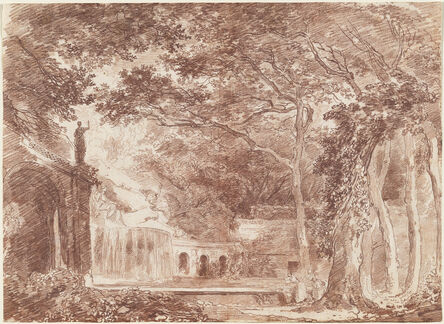 Hubert Robert, ‘The Oval Fountain in the Gardens of the Villa d'Este, Tivoli’, 1760