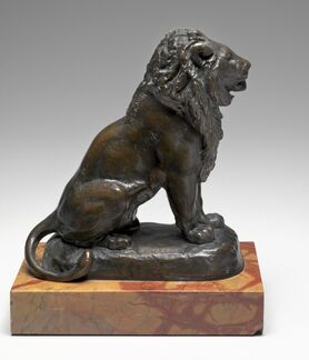 Antoine-Louis Barye, ‘Seated Lion’, model c. 1846-cast after 1870