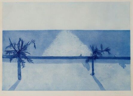 Patrick Procktor, ‘Back Bay in Bombay & Untitled (blue)’, 1970