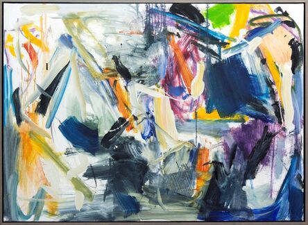 Scott Pattinson, ‘Hvodjra No 17 - bright, bold, colourful, gestural abstract, oil on panel’, 2019