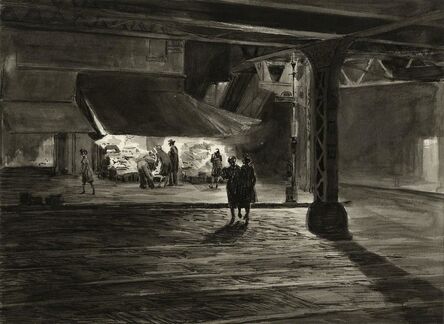 Martin Lewis, ‘Yorkville Night. (Study)’, 1947