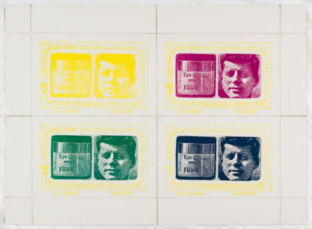 KP Brehmer, ‘Kennedy & Eyecream (Briefmarkenblock)’, 1967
